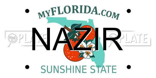 NAZIR Florida License Plate
