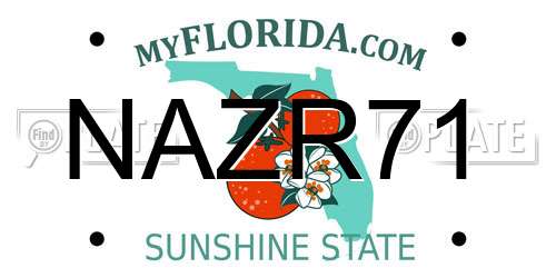 NAZR71 Florida License Plate