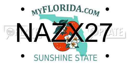 NAZX27 Florida License Plate