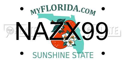 NAZX99 Florida License Plate