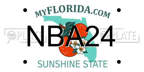 NBA24 Florida License Plate