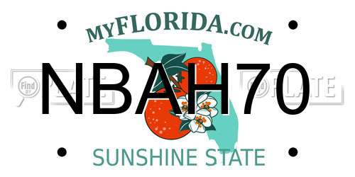 NBAH70 Florida License Plate