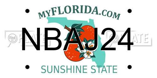NBAJ24 Florida License Plate