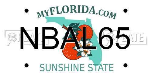 NBAL65 Florida License Plate