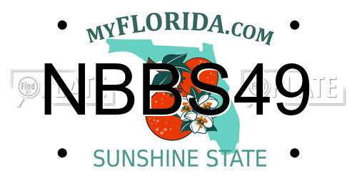 NBBS49 Florida License Plate