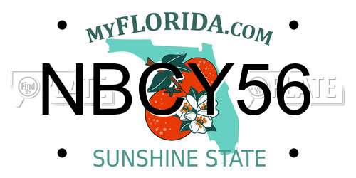 NBCY56 Florida License Plate