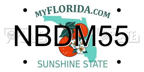 NBDM55 Florida License Plate