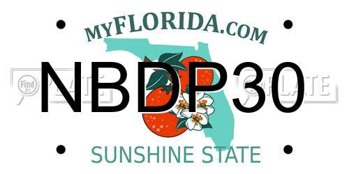 NBDP30 Florida License Plate