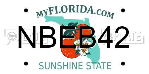 NBEB42 Florida License Plate