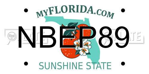 NBEP89 Florida License Plate