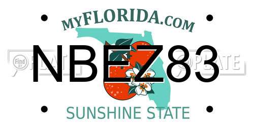 NBEZ83 Florida License Plate