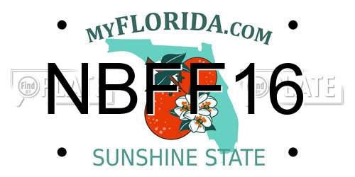 NBFF16 Florida License Plate