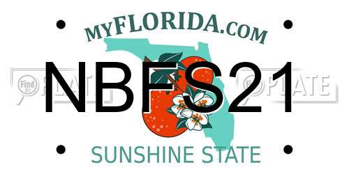 NBFS21 Florida License Plate