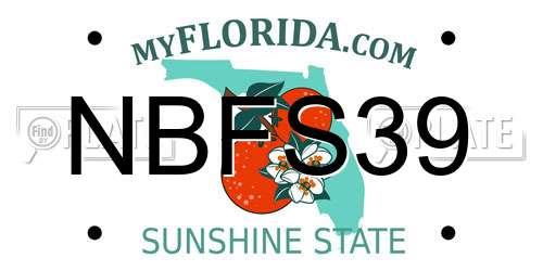 NBFS39 Florida License Plate