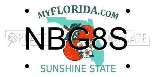 NBG8S Florida License Plate