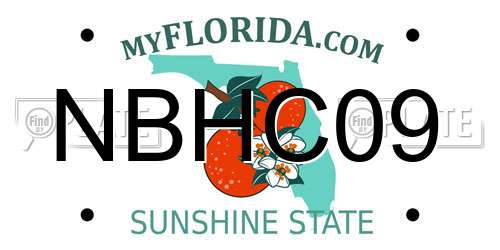 NBHC09 Florida License Plate