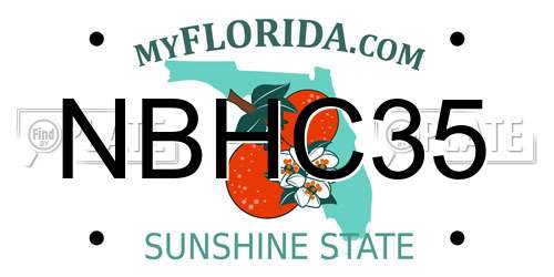 NBHC35 Florida License Plate