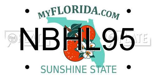 NBHL95 Florida License Plate