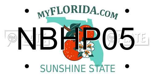 NBHP05 Florida License Plate