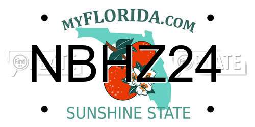 NBHZ24 Florida License Plate