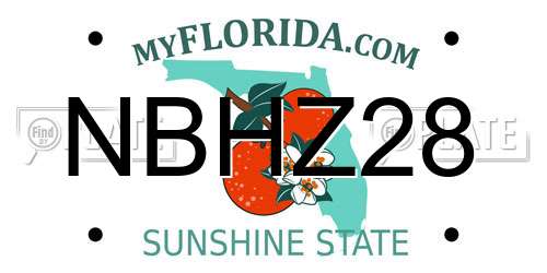 NBHZ28 Florida License Plate
