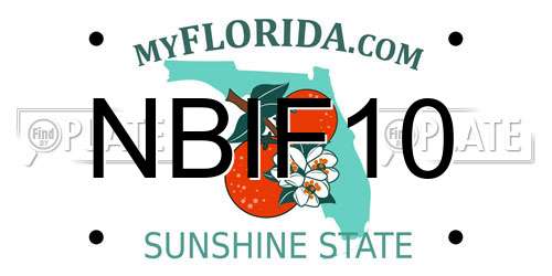 NBIF10 Florida License Plate