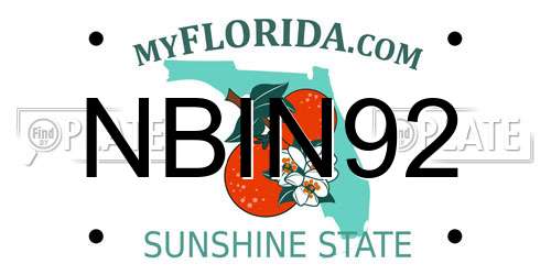 NBIN92 Florida License Plate