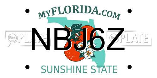 NBJ6Z Florida License Plate