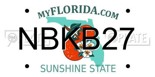 NBKB27 Florida License Plate