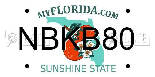 NBKB80 Florida License Plate