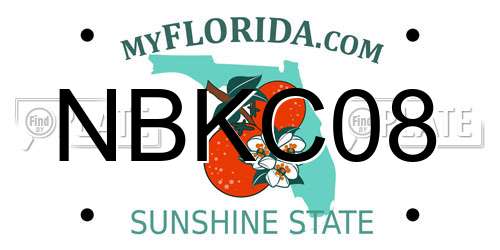 NBKC08 Florida License Plate