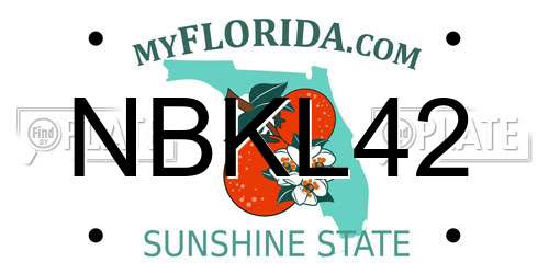 NBKL42 Florida License Plate