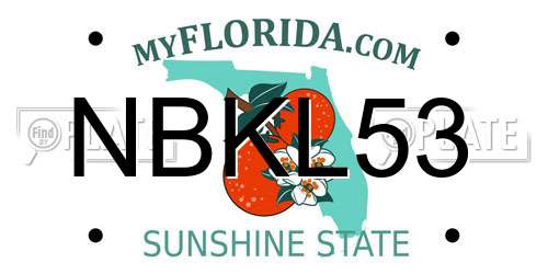NBKL53 Florida License Plate