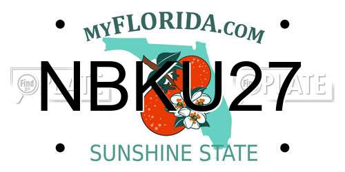 NBKU27 Florida License Plate