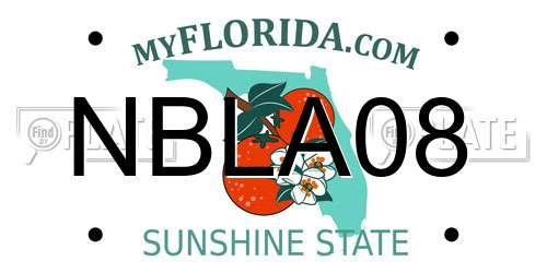 NBLA08 Florida License Plate