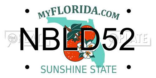 NBLD52 Florida License Plate
