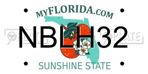 NBLH32 Florida License Plate