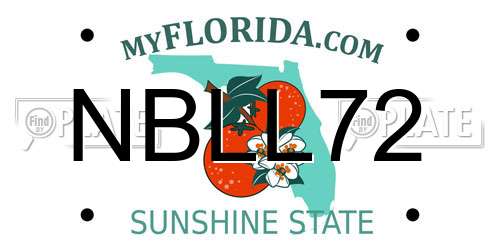 NBLL72 Florida License Plate
