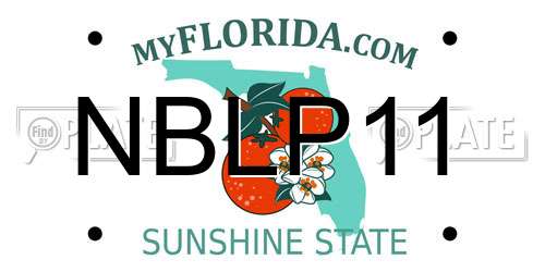 NBLP11 Florida License Plate