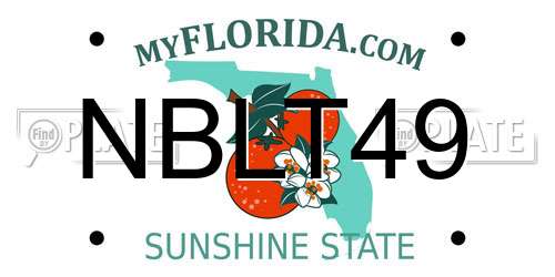 NBLT49 Florida License Plate