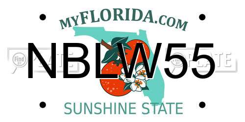 NBLW55 Florida License Plate