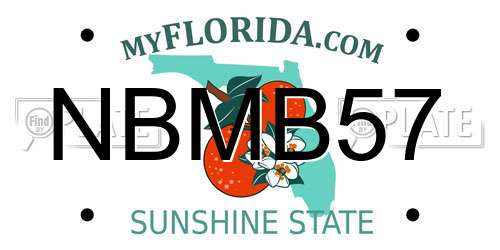 NBMB57 Florida License Plate