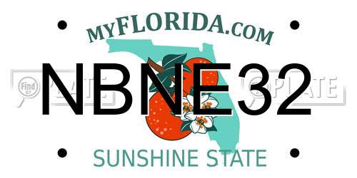 NBNE32 Florida License Plate