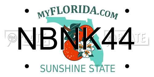 NBNK44 Florida License Plate