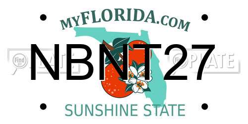 NBNT27 Florida License Plate
