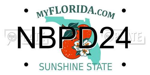 NBPD24 Florida License Plate