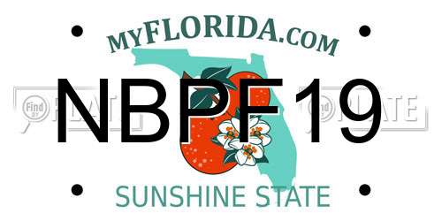 NBPF19 Florida License Plate