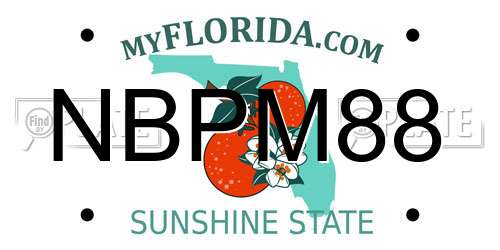 NBPM88 Florida License Plate