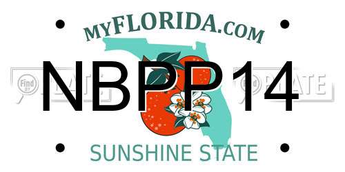 NBPP14 Florida License Plate