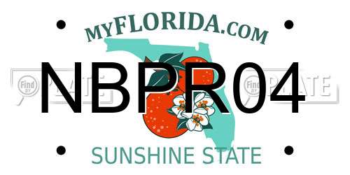 NBPR04 Florida License Plate